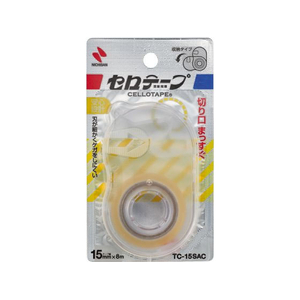 ニチバン セロテープ 小巻 収納カッターつき まっすぐ切れるタイプ FCF604T-TC-15SAC-イメージ1