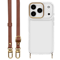 ラスタバナナ iPhone17 Pro用ILBE ショルダーストラップ付きハイブリッドケース ブラウン 9058IP5BHPBR