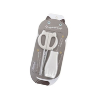 貝印 Nyammy ケース付き ねこのキッチンハサミ ウォームグレー FC424RK-DH2739