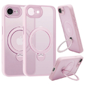 ラスタバナナ iphone17e/16e用 zerosafe shaft magsafe対応 360°回転ｽﾀﾝﾄﾞｹｰｽ フロストピンク 8651IP5EZSFSPK