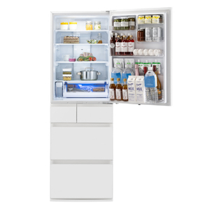 パナソニック 【右開き】450L 5ドア冷蔵庫 サテンオフホワイト NR-E45PX1-W-イメージ2