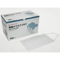 パックスタイル 耳掛けマスク 2PLY 100枚 FCJ085S-821076