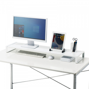 サンワサプライ スチール製机上ラック(W100．0cm) ホワイト MR-LC209WN-イメージ2