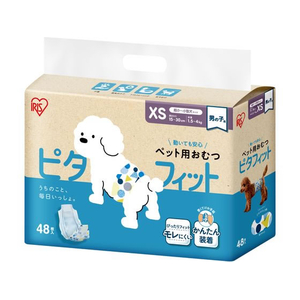 アイリスオーヤマ ペット用おむつ XS 48枚入 男の子用 FCE201R-MNPD-XS48-イメージ1