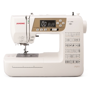 ジャノメ コンピュータミシン フットコントローラー付き ホワイト、一部ゴールド JN831 ジャノメ コンピュータミシン フットコントローラー付き ホワイト、一部ゴールド JN831