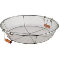 エムテートリマツ MT/18-8 浅型 揚げザル 55cm バネ取手付 FCL1165-001097002