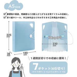 ナカバヤシ かたづくファイル A5 ミストブルー FCJ814E-DF-KTDF-A5-MB-イメージ9