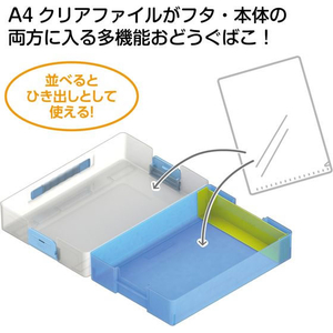 アーテック クリアおどうぐばこ B 青 FCG698U-74897-イメージ2