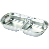 パール金属 韓味家 ステンレス製仕切り皿(2連) FC989NP-HC-0094