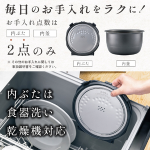 象印 IH炊飯ジャー 5．5合炊き e angle select 極め炊き ブラック NV-KP10E6-BA-イメージ6