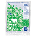 日本技研工業 透明ポリ袋 70L 10枚入 TN4ﾎﾟﾘﾌｸﾛ70