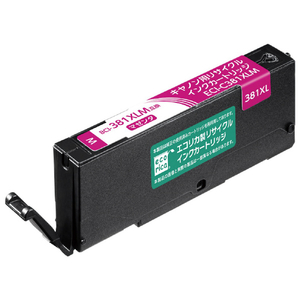 エコリカ BCI-381XLM互換リサイクルインクカートリッジ マゼンタ(染料) ECI-C381XLM エコリカ BCI-381XLM互換リサイクルインクカートリッジ マゼンタ(染料) ECI-C381XLM