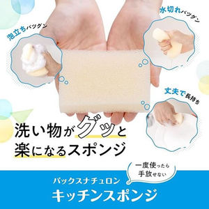 太陽油脂 パックスナチュロン キッチンスポンジ ナチュラル 5個組 FCB486P-イメージ3