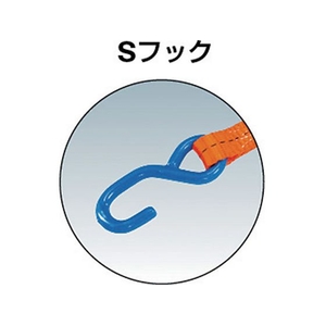 トラスコ中山 ベルト荷締機 25mm幅 150kg Sフックタイプ 0.154.50.35-Sフックタイプ FC326GV-1149521-イメージ2