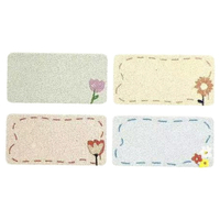 ユニファイン RetRollセパレートラベル 長方形 レクタングルフラワー4カラー LF-4020