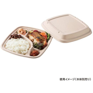 パックスタイル バガス容器 BB弁当 N23-23F 共蓋 50枚 FC314SH-00653869-イメージ2
