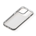 PGA iPhone 15 Pro用メタリックフレーム ソフトケース シルバー PG-23BTP05SV