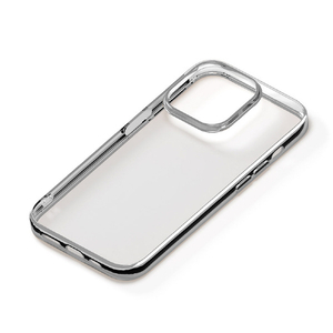 PGA iPhone 15 Pro用メタリックフレーム ソフトケース シルバー PG-23BTP05SV-イメージ1