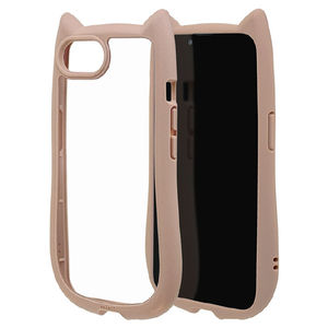 ラスタバナナ iphone17e/16e用 mimi 猫耳ﾊｲﾌﾞﾘｯﾄﾞｹｰｽ tpu×pc スモーキーピンク 8654IP5EHPSPK-イメージ1
