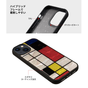 ikins iPhone 15 Pro用天然貝ケース Mondrian I25485I15PR-イメージ4