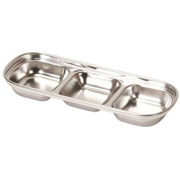 パール金属 韓味家 ステンレス製仕切り皿(3連) FC990NP-HC-0095