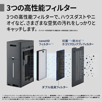 シャープ KI-75XE6-H 加湿空気清浄機 e angle select グレー系