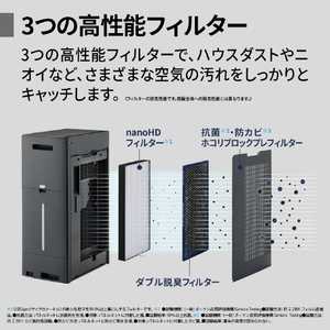 シャープ 加湿空気清浄機 e angle select グレー系 KI-75XE6-H-イメージ11