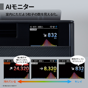 シャープ 加湿空気清浄機 e angle select グレー系 KI-75XE6-H-イメージ8