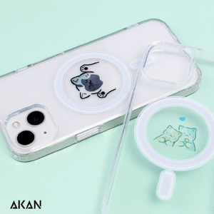 AKAN iPhone 14用MagSafe対応クリアケース 恋のものがたり AK23485I14-イメージ15