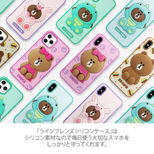 LINE FRIENDS iPhone SE(第3世代)/SE(第2世代)/8/7用SILICON CASE チョコ KCL-CHO001-イメージ3