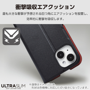 エレコム Google Pixel 8a用ソフトレザーケース 薄型 磁石付 ブラック PM-P241PLFUBK-イメージ5