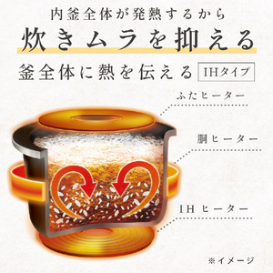 象印 IH炊飯ジャー 1升炊き e angle select 極め炊き ブラック NV-KP18E6-BA-イメージ3