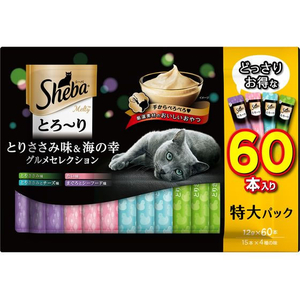 マースジャパン シーバ とろーりメルティ とりささみ味&海の幸グルメセレクション 12g×60本 FCD263R-イメージ1