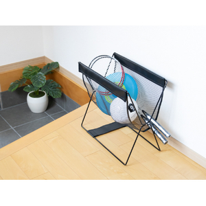 サワフジ レザー調ハンモック型メッシュバスケット ブラック MB058ﾊﾝﾓﾂｸｶﾀﾒﾂｼﾕﾊﾞｽｹﾂﾄ-イメージ5
