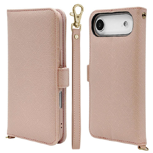 ラスタバナナ iPhone Air用ハンドストラップ手帳ケース ライトピンク 9062IP5CBHSLPK-イメージ1