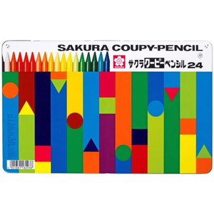 サクラクレパス クーピーペンシル 24色セット(缶入) F023112-FY24-イメージ1