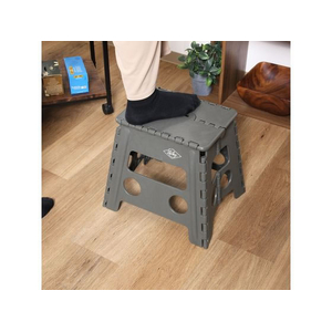 不二貿易 フォールディングステップスツール H32cm カーキ FC883TA-77521-イメージ4
