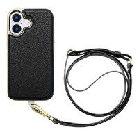 ユニケース iPhone 16用Cross Body Case Duo ブラック UNI-CSIP24M-2CBBK