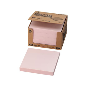 ニチバン ポイントメモ 再生紙 ビジネスパック 75×75mm ピンク5冊 FCE444U-MB-2P-イメージ1