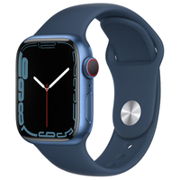 Apple Apple Watch Series 7（GPS + Cellularモデル）  41mmブルーアルミニウムケースとアビスブルースポーツバンド   レギュラー ブルーアルミニウムケース MKHU3JA