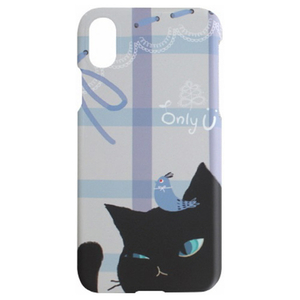 Happymori iPhone XS Max用ケース Cat Couple Bar ブラック HM14487I65-イメージ1