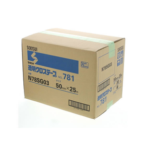 セキスイ 透明クロステープ 50mm×25m 緑 30巻 FCB7568-N78SG03-イメージ2