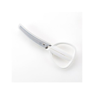 貝印 KAI KITCHEN カーブキッチンバサミ キャップ付き ホワイト FC234PT-DH8002-イメージ3