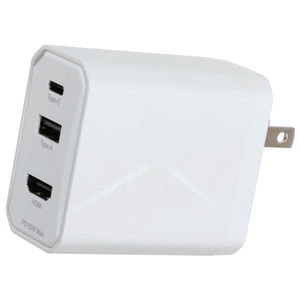 グリーンハウス マルチドック充電器 3ポート 60W USB Type-Cケーブル付き ホワイト GH-ACU3PA-WH グリーンハウス マルチドック充電器 3ポート 60W USB Type-Cケーブル付き ホワイト GH-ACU3PA-WH