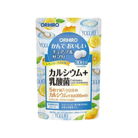 オリヒロ かんでおいしい チュアブルサプリ カルシウム レモンヨーグルト味 FC561TC