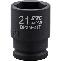 KTC 9．5sq．ｲﾝﾊﾟｸﾄﾚﾝﾁ用ｿｹｯﾄ(ｾﾐﾃﾞｨｰﾌﾟ薄肉) 対辺寸法10mm 差込角9．5mm BP3M-10T