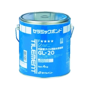 タイルメント タイル用接着剤 GL-20 4kg 白色43～4[[M2]]／4kg合成樹脂系エマルション FC828EU-3668126-イメージ1