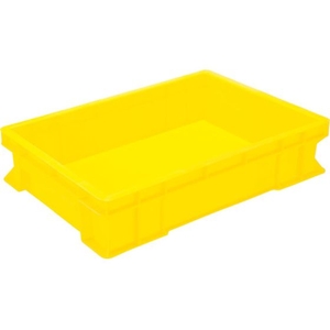 三菱ケミカルインフラテック S型コンテナ有効内寸579×387×124mm 黄 FC035HA-4372271-イメージ1