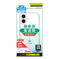 トリニティ iPhone 16用[Turtle] ハイブリッドケース クリア TR-IP24M2-TT-CL