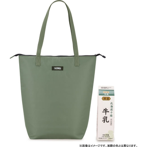 サーモス THERMOS 保冷バッグ 12L トート型 コンパクト ファスナー付き ベージュ FCJ369K-REV-0121 BE-イメージ5